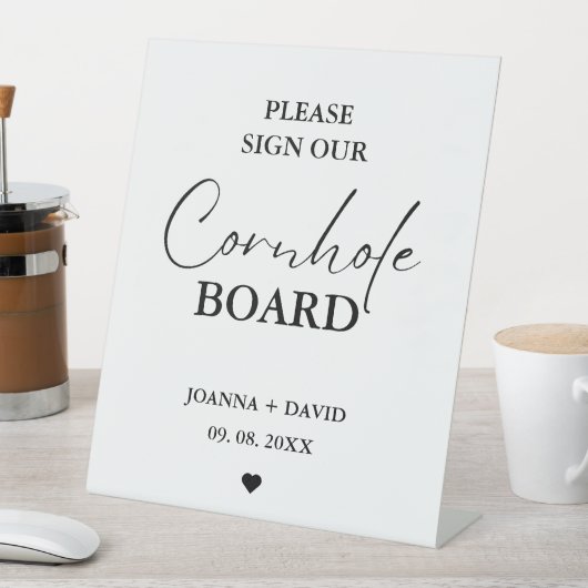 コーナモダンルホールボードのサイン結婚にサインして 台座サイン (インサイチュ)