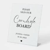 コーナモダンルホールボードのサイン結婚にサインして 台座サイン (正面)