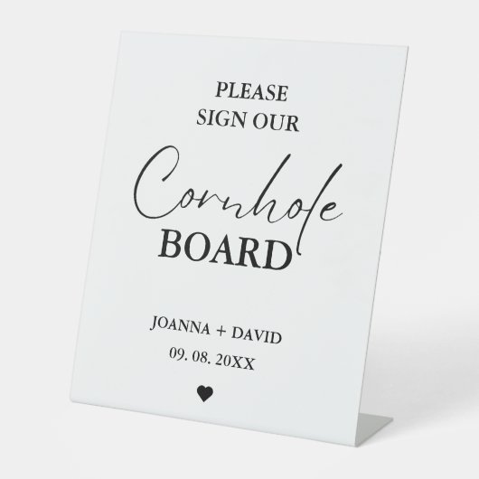 コーナモダンルホールボードのサイン結婚にサインして 台座サイン (正面)