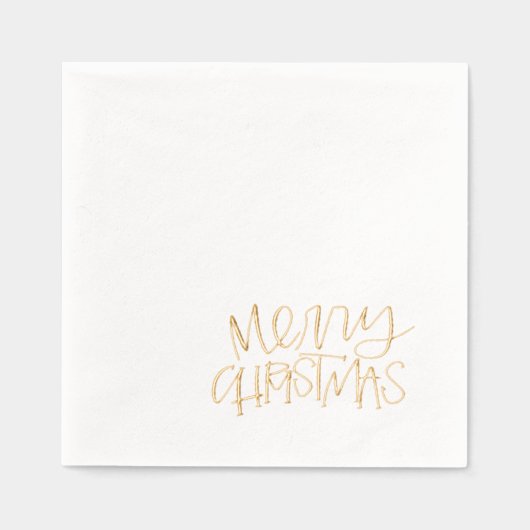 コーナモダンーメリークリスマス 箔ナプキン (正面)
