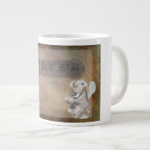 コーナーのサーカスデザイン、文字および象 ジャンボコーヒーマグカップ (正面右)