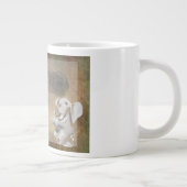 コーナーのサーカスデザイン、文字および象 ジャンボコーヒーマグカップ (右)