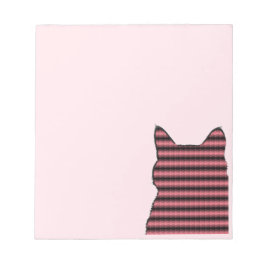 コーナーのピンクの子猫 ノートパッド