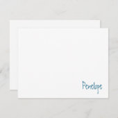 コーナーのミニマルパーソナライズされたリスト ノートカード (正面/裏面)