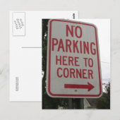 コーナーまで駐車禁止 ポストカード (正面/裏面)