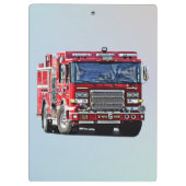 コーナーを曲がる消防車 クリップボード (裏面)