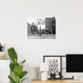 コーナーガスステーション， 1925.ヴィンテージ写真 ポスター (ホームオフィス)