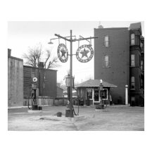 コーナーガスステーション, 1925.ヴィンテージ写真