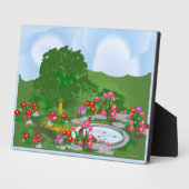 コーナーガーデンテーブルトッププラーク（イーゼル付） フォトプラーク (側面)