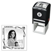 コーナースワーズスクエアフレームカスタム文字 セルフインキングスタンプ (インサイチュ)