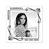 コーナースワーズスクエアフレームカスタム文字 セルフインキングスタンプ (デザイン)