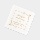 コーナースワーズスクエアフレーム誕生日 箔ナプキン (左)
