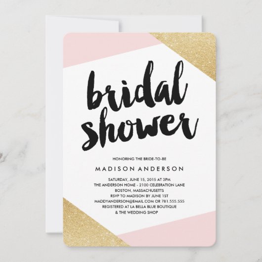 コーナーズブライダルシャワー招待 招待状 (正面)