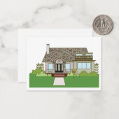 コーナーハウスインワレスクリークフラットノートカード ノートカード (正面/裏面インサイチュ)