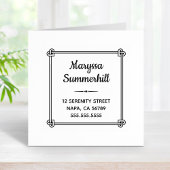 コーナーハート型ノットフレームアドレス ラバースタンプ