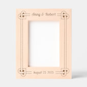 コーナーハート型ノットフレーム結婚(5 x 7) レーザー彫刻フレーム (正面)