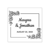 コーナーバラフラワーズブケ結婚の記念日 ラバースタンプ (インプリント)