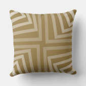 コーナーパストライプのターンの茶色のシェード装飾用クッション クッション (裏面)