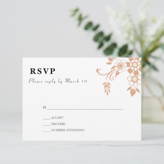 コーナーフラワーモフ結婚ィス 出欠カード (スタンド正面)