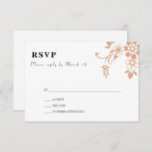 コーナーフラワーモフ結婚ィス 出欠カード (正面/裏面)