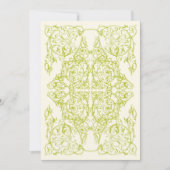 コーナーフラワーレス ウェディング インビテーション(チャートルーズ) 招待状 (正面)