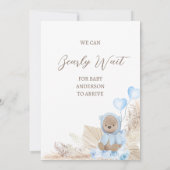 コーナーフローラボホベイビーシャワー待ち 招待状 (裏面)