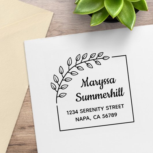 コーナーブランチリース差出人住所 ラバースタンプ