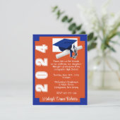 コーナーブロックオレンジ王室のとブルー卒業 招待状 (スタンド正面)