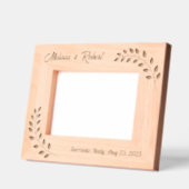 コーナーリースブランチ結婚カップルの7x5 レーザー彫刻フレーム (左)