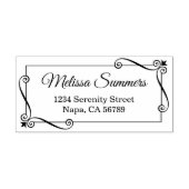 コーナー旋回フレーム差出人住所 ラバースタンプ (インプリント)