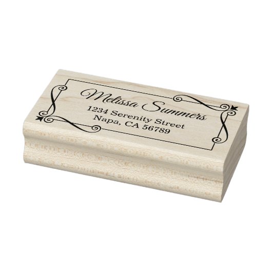 コーナー旋回フレーム差出人住所 ラバースタンプ (スタンプ)