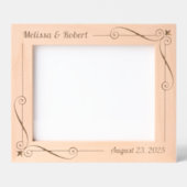 コーナー旋回フレーム結婚カップルの記念日10x8 レーザー彫刻フレーム (正面)