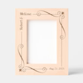 コーナー旋回フレーム結婚カップルの記念日5 x 7 レーザー彫刻フレーム (正面)