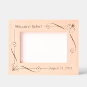 コーナー旋回フレーム結婚カップルの記念日7 x 5 レーザー彫刻フレーム (正面)