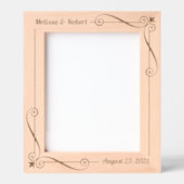 コーナー旋回フレーム結婚カップルの記念日8x10 レーザー彫刻フレーム (正面)