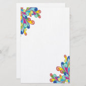 コーナー渦巻き形ひな形 便箋 (正面/裏面)