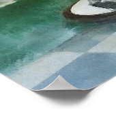 コーナー理容師2つの椅子 ポスター (角)