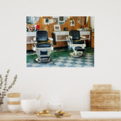 コーナー理容師2つの椅子 ポスター (キッチン)