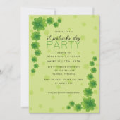 コーナー シャムロック グリーン セントパトリックデー 招待状 (正面)