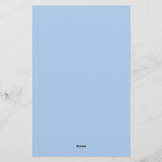 コーナ淡い色のフラワーブルー無地のカラー 便箋 (裏面)