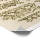 コーニス、バルコニー、マスラビーのためのイスラムデザイン ポスター (角)