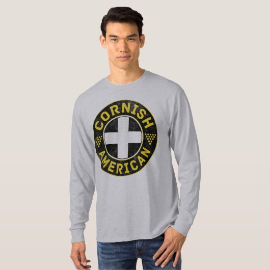 コーニッシュのアメリカの聖者のPiranの旗のティー Tシャツ (正面フル)