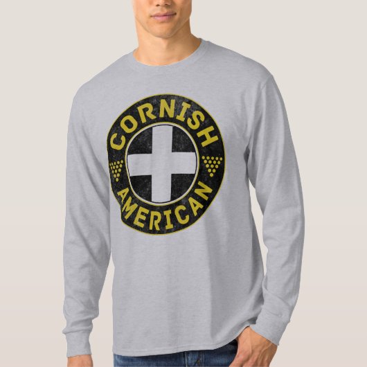 コーニッシュのアメリカの聖者のPiranの旗のティー Tシャツ (正面)
