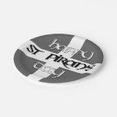 コーニッシュの旗とのSt Piran日 ペーパープレート (アングル)