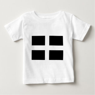 コーニッシュの聖者のPiranの旗-コーンウォールの旗 ベビーTシャツ