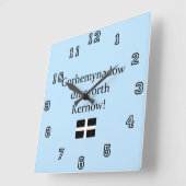 コーニッシュの言語のコーンウォールからの挨拶 スクエア壁時計 (傾斜)