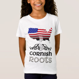 コーニッシュアメリカンルーツフラグ伝統 Tシャツ