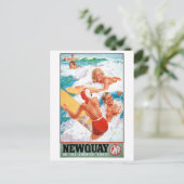 コーニッシュコーストヴィンテージポスター1937のニューキー ポストカード (スタンド正面)