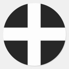 コーニッシュフラッグステッカー ラウンドシール