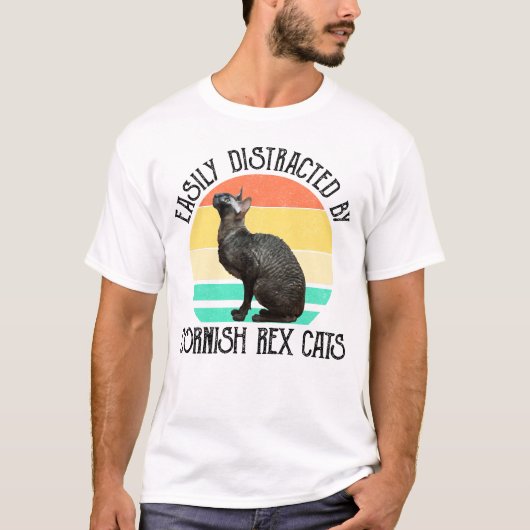 コーニッシュレックスに簡単に気を取られる Tシャツ (正面)